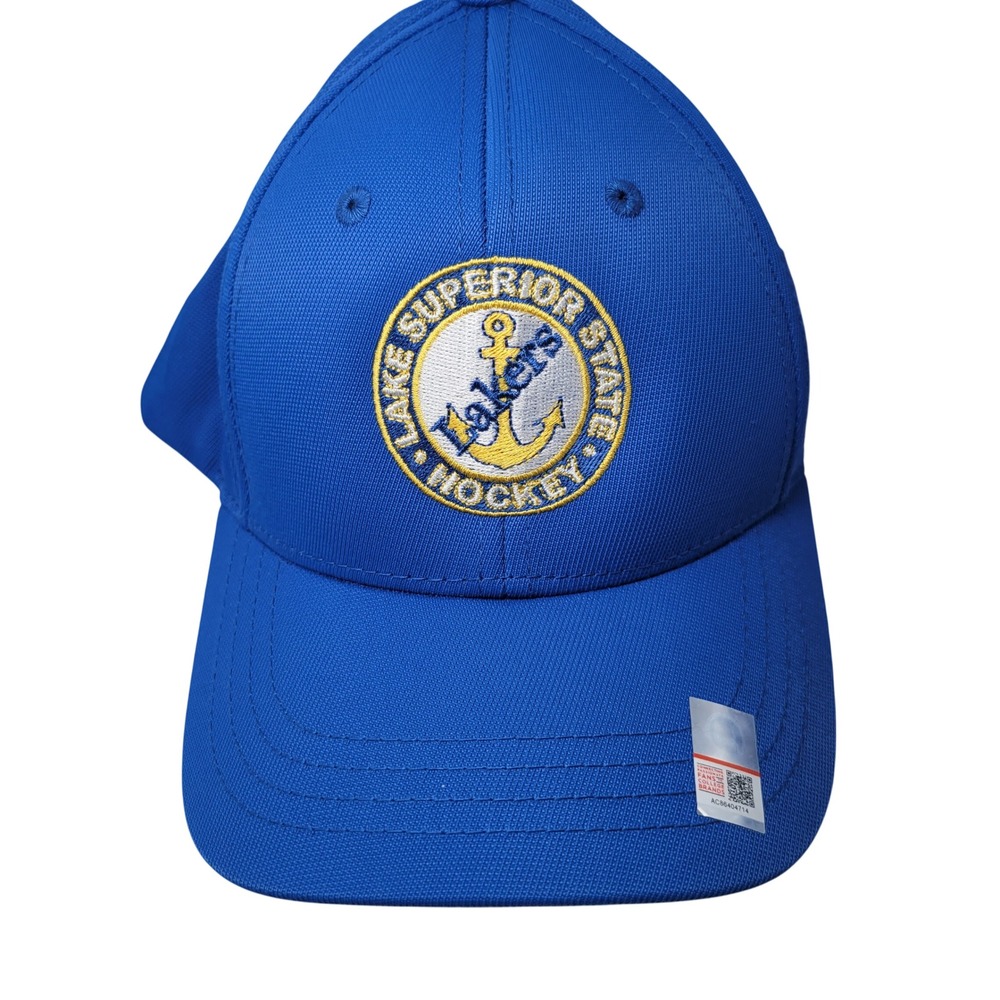LSSU Lake Superior State Hockey Youth Hat Blue Sport-Tek Adjustable‎ Cap